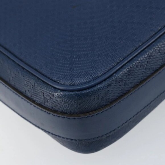 GUCCI Diamante Shoulder Bag Leather Blue Gold 201443 Auth bs29905 - Picture 5 of 16